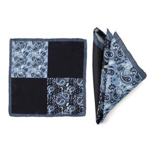CuffLinks x Star Wars™ Darth Vader Paisley Silk Pocket Square (Blue)